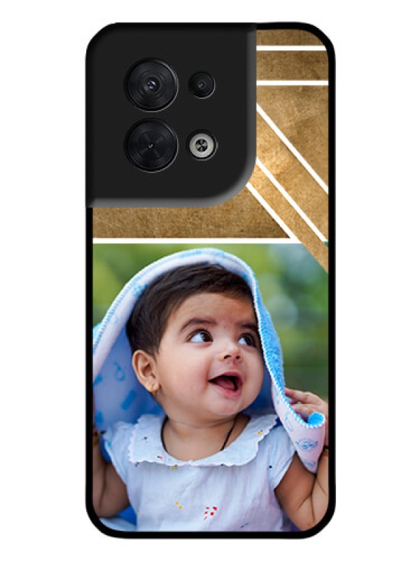 Custom Oppo Reno 8 5G Personalized Glass Phone Case - Gradient Abstract Texture Design