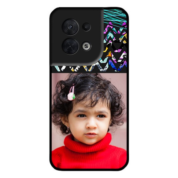 Oppo Reno 8 5G Personalized Glass Phone Case - Neon Abstract Design