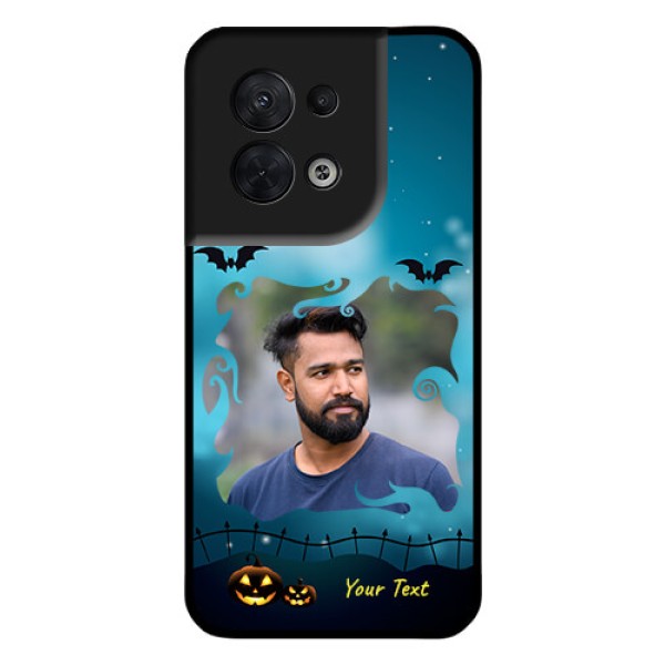 Oppo Reno 8 5G Custom Glass Phone Case - Halloween frame design