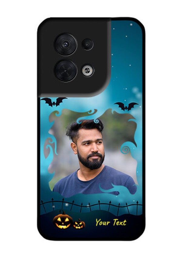 Oppo Reno 8 5G Custom Glass Phone Case - Halloween frame design