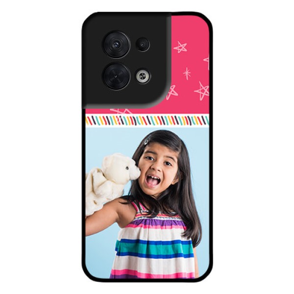 Oppo Reno 8 5G Personalized Glass Phone Case - Line art design
