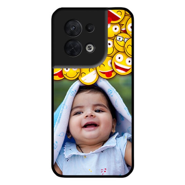 Oppo Reno 8 5G Custom Glass Mobile Case - with Smiley Emoji Design
