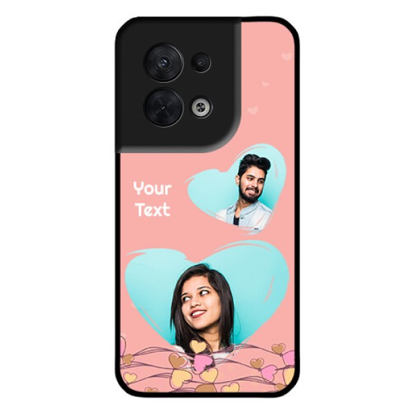 Oppo Reno 8 5G Custom Glass Mobile Case - Love Doodle Design