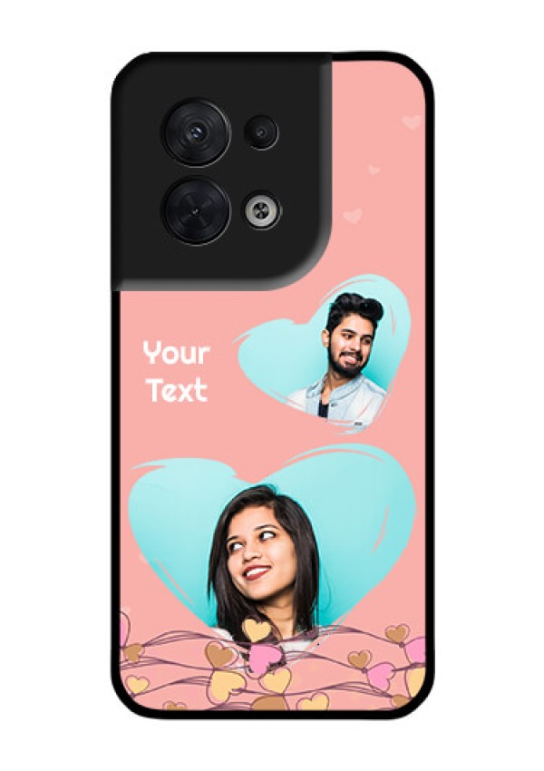 Oppo Reno 8 5G Custom Glass Mobile Case - Love Doodle Design