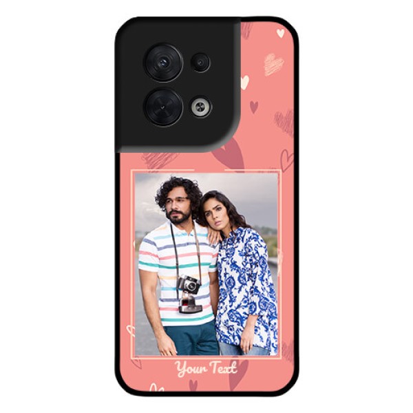Oppo Reno 8 5G Custom Glass Phone Case - Love doodle art Design