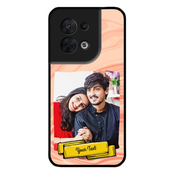 Oppo Reno 8 5G Personalized Glass Phone Case - Marble Texture Design