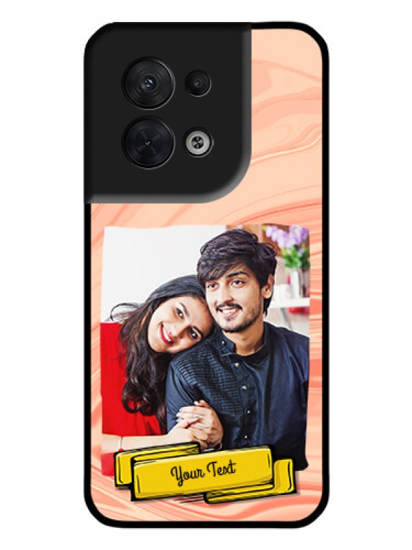 Custom Oppo Reno 8 5G Personalized Glass Phone Case - Marble Texture Design