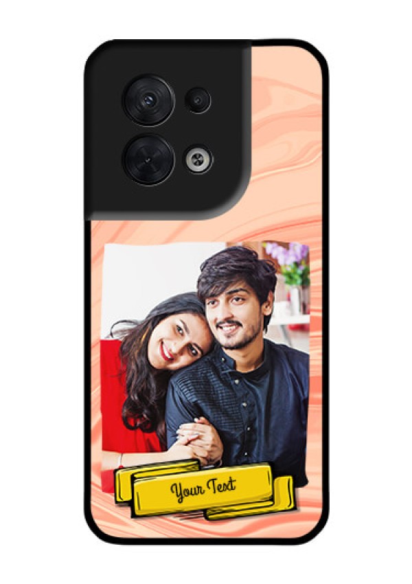 Oppo Reno 8 5G Personalized Glass Phone Case - Marble Texture Design