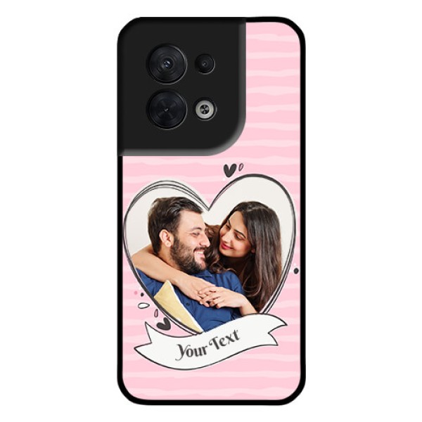 Oppo Reno 8 5G Custom Glass Phone Case - Vintage Heart Design