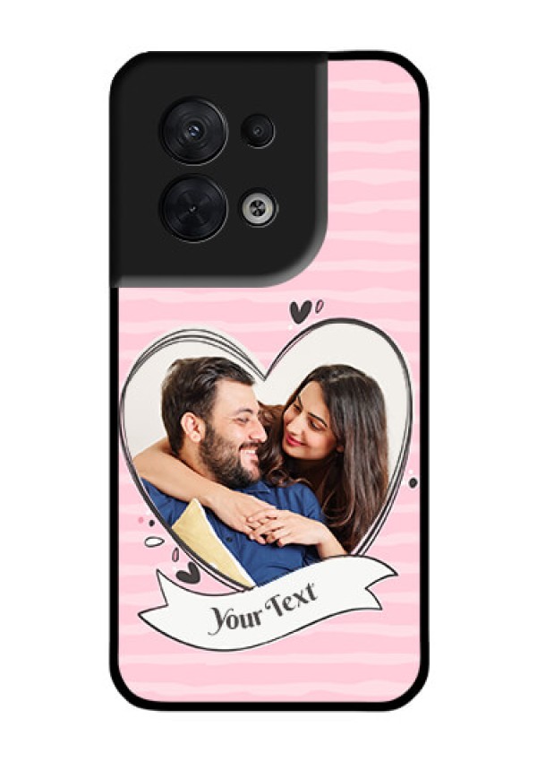 Oppo Reno 8 5G Custom Glass Phone Case - Vintage Heart Design