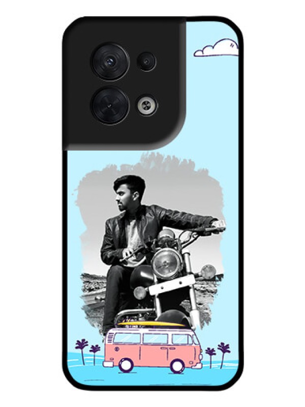 Custom Oppo Reno 8 5G Photo Printing on Glass Case - Travel & Adventure Design
