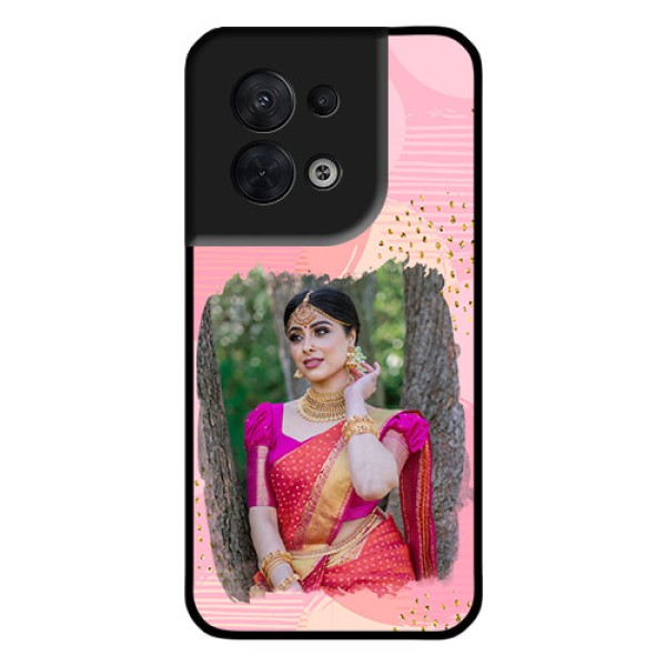 Oppo Reno 8 5G Personalized Glass Phone Case - Gold Glitter Splash Design Oppo Reno 8 5G Personalized Glass Phone Case - Gold Glitter Splash Design