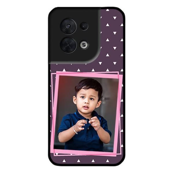 Oppo Reno 8 5G Custom Glass Mobile Case - Triangle Pattern Dotted Design Oppo Reno 8 5G Custom Glass Mobile Case - Triangle Pattern Dotted Design