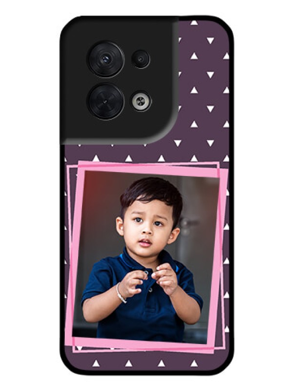 Custom Oppo Reno 8 5G Custom Glass Mobile Case - Triangle Pattern Dotted Design