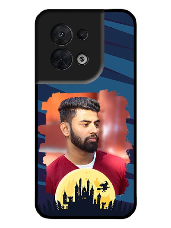 Custom Oppo Reno 8 5G Photo Printing on Glass Case - Halloween Witch Design