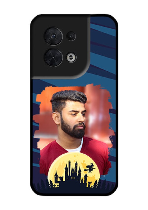 Oppo Reno 8 5G Photo Printing on Glass Case - Halloween Witch Design