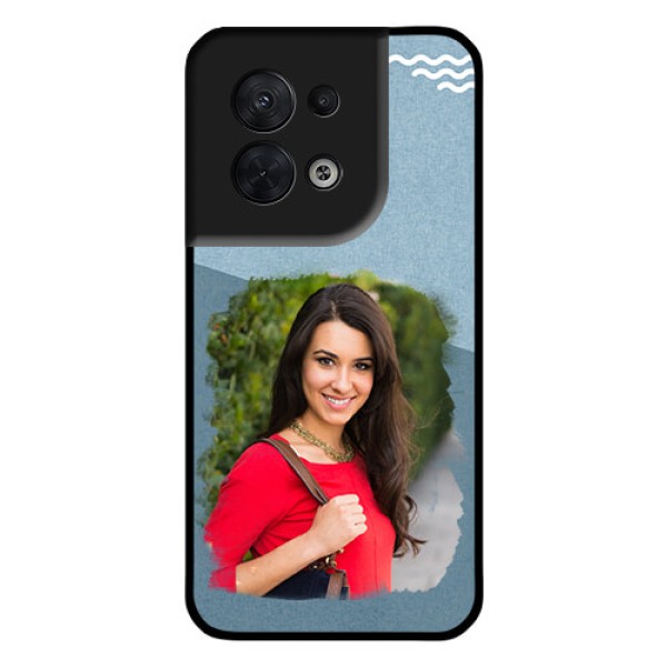 Oppo Reno 8 5G Custom Glass Mobile Case - Grunge Line Art Design