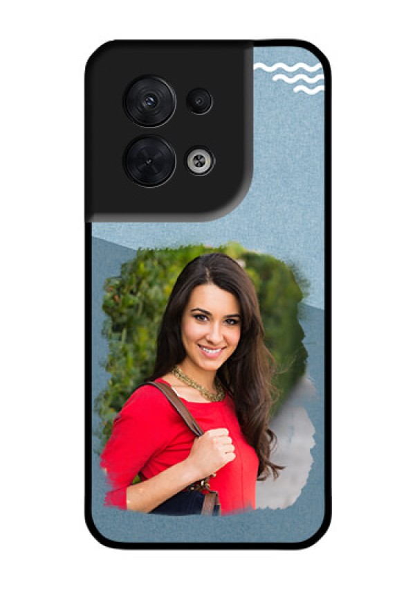 Oppo Reno 8 5G Custom Glass Mobile Case - Grunge Line Art Design