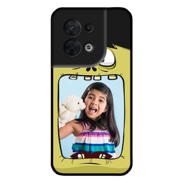 Oppo Reno 8 5G Personalized Glass Phone Case - Cartoon monster back case Design Oppo Reno 8 5G Personalized Glass Phone Case - Cartoon monster back case Design