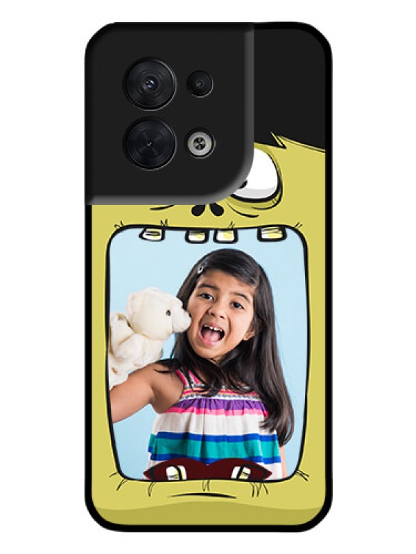 Custom Oppo Reno 8 5G Personalized Glass Phone Case - Cartoon monster back case Design