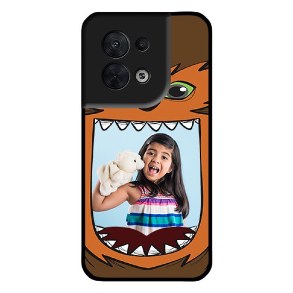 Oppo Reno 8 5G Photo Printing on Glass Case - Owl Monster Back Case Design Oppo Reno 8 5G Photo Printing on Glass Case - Owl Monster Back Case Design