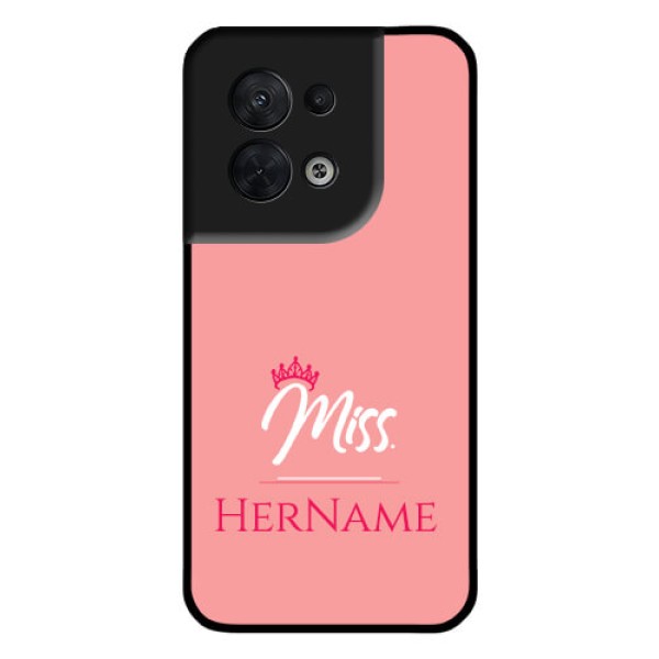 Oppo Reno 8 5G Custom Glass Phone Case Mrs with Name
