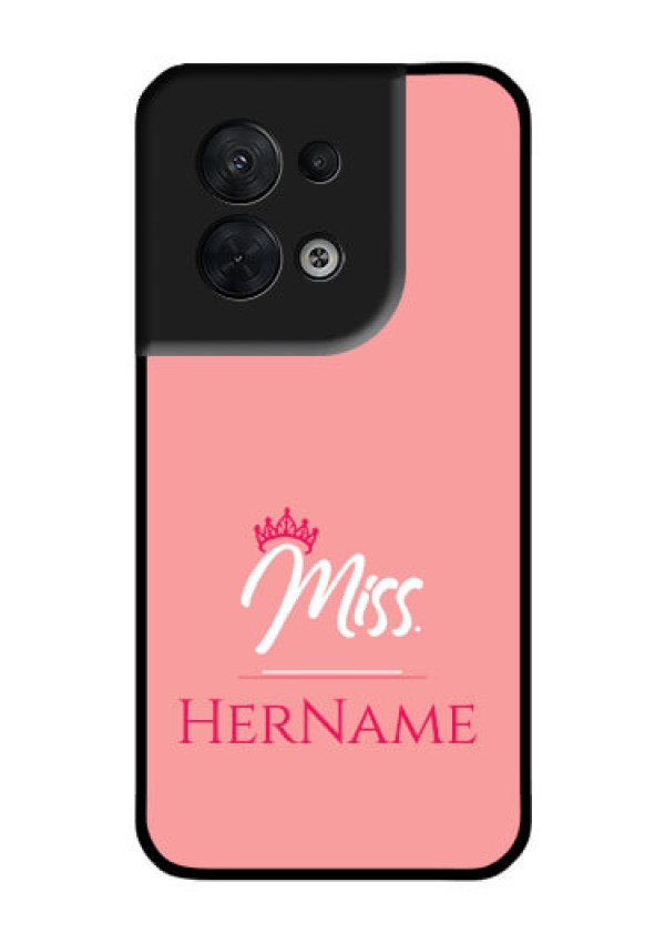 Oppo Reno 8 5G Custom Glass Phone Case Mrs with Name