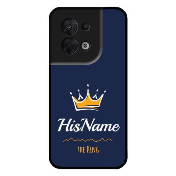Oppo Reno 8 5G Glass Phone Case King with Name