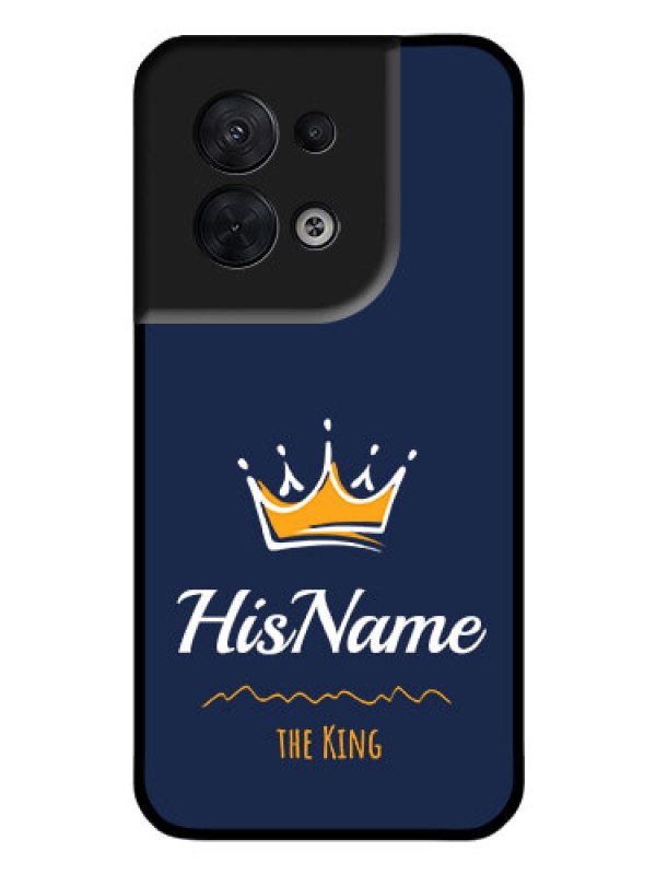 Custom Oppo Reno 8 5G Glass Phone Case King with Name