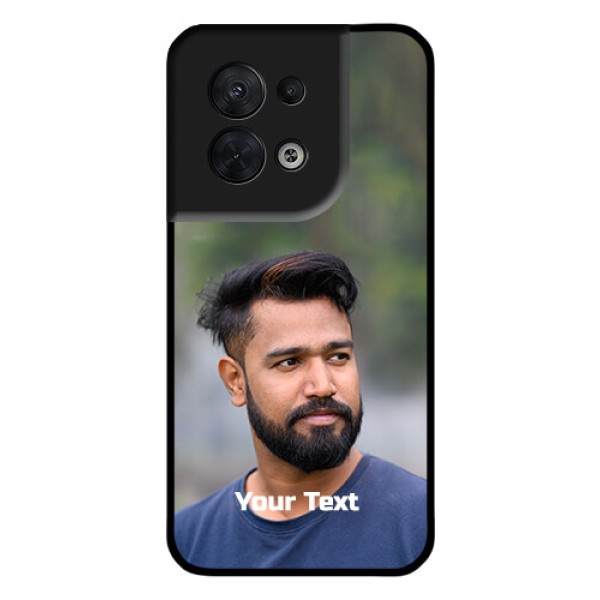 Oppo Reno 8 5G Glass Mobile Cover: Photo with Text