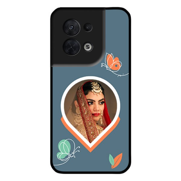 Oppo Reno 8 5G Custom Glass Mobile Case - Droplet Butterflies Design Oppo Reno 8 5G Custom Glass Mobile Case - Droplet Butterflies Design