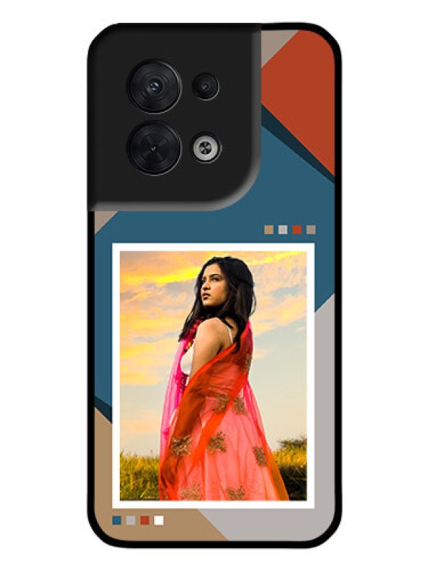Custom Oppo Reno 8 5G Personalized Glass Phone Case - Retro color pallet Design