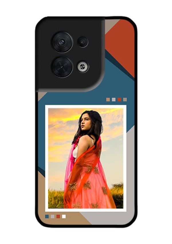 Oppo Reno 8 5G Personalized Glass Phone Case - Retro color pallet Design