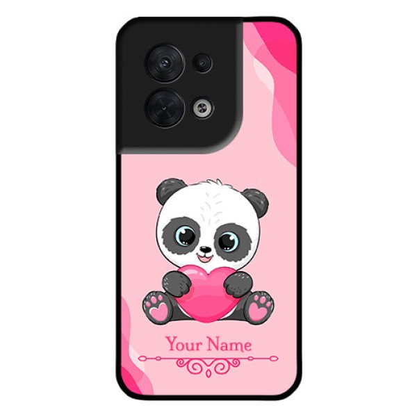 Oppo Reno 8 5G Custom Glass Mobile Case - Cute Panda Design