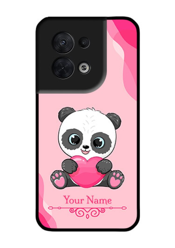 Oppo Reno 8 5G Custom Glass Mobile Case - Cute Panda Design