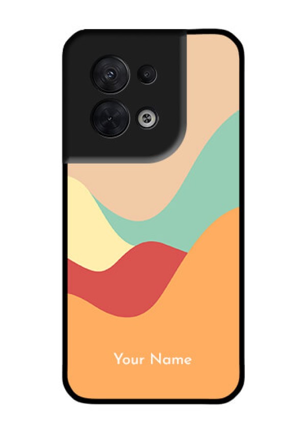 Oppo Reno 8 5G Personalized Glass Phone Case - Ocean Waves Multi-colour Design