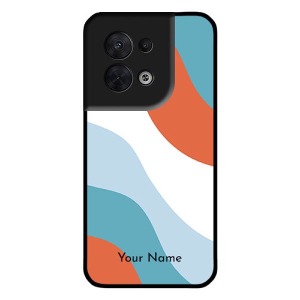 Oppo Reno 8 5G Custom Glass Mobile Case - coloured Waves Design