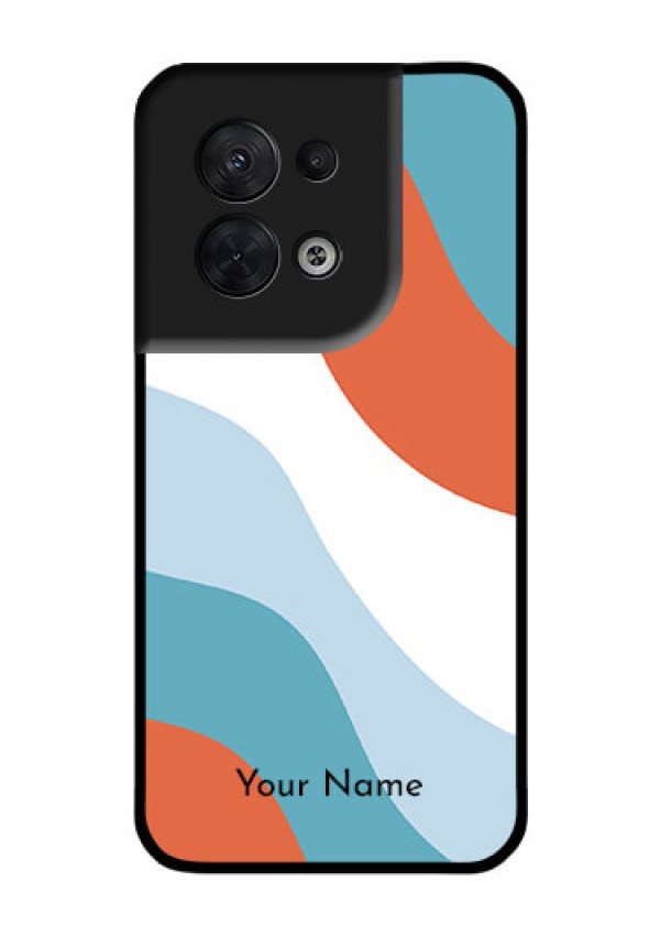 Oppo Reno 8 5G Custom Glass Mobile Case - coloured Waves Design