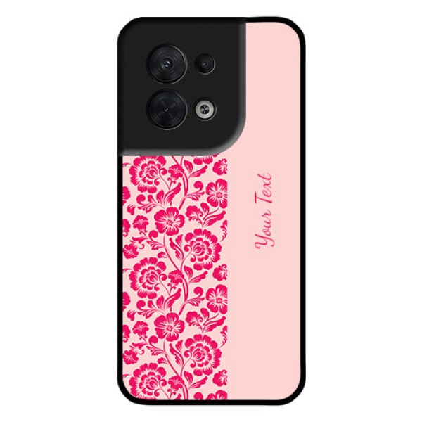 Oppo Reno 8 5G Custom Glass Phone Case - Attractive Floral Pattern Design
