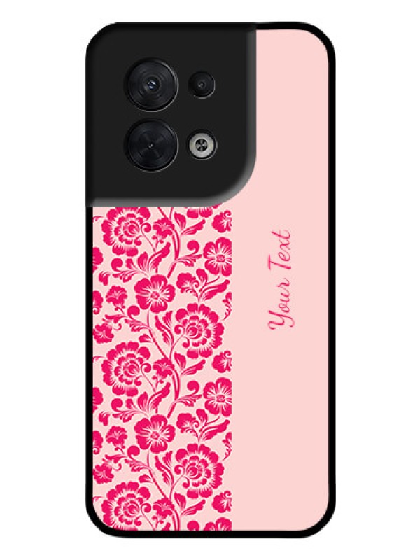 Custom Oppo Reno 8 5G Custom Glass Phone Case - Attractive Floral Pattern Design