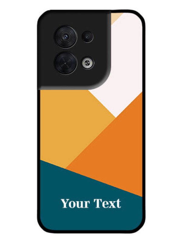 Custom Oppo Reno 8 5G Personalized Glass Phone Case - Stacked Multi-colour Design