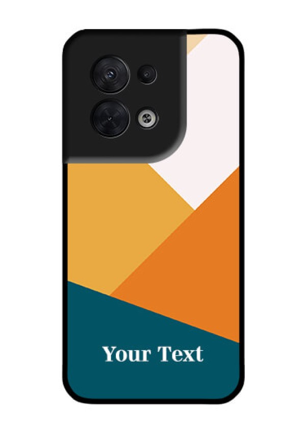 Oppo Reno 8 5G Personalized Glass Phone Case - Stacked Multi-colour Design