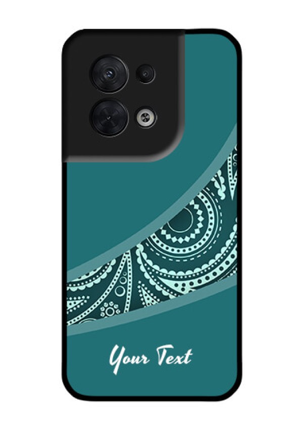 Oppo Reno 8 5G Photo Printing on Glass Case - semi visible floral Design