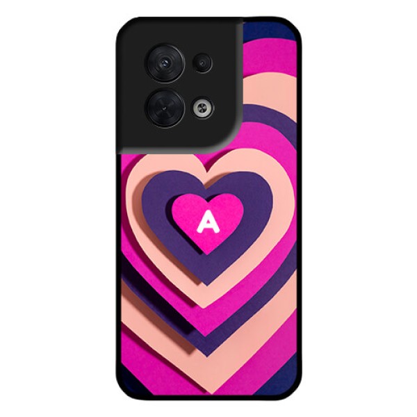 Oppo Reno 8 5G Custom Glass Mobile Case - Cute Heart Pattern Design Oppo Reno 8 5G Custom Glass Mobile Case - Cute Heart Pattern Design
