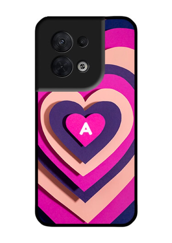 Oppo Reno 8 5G Custom Glass Mobile Case - Cute Heart Pattern Design
