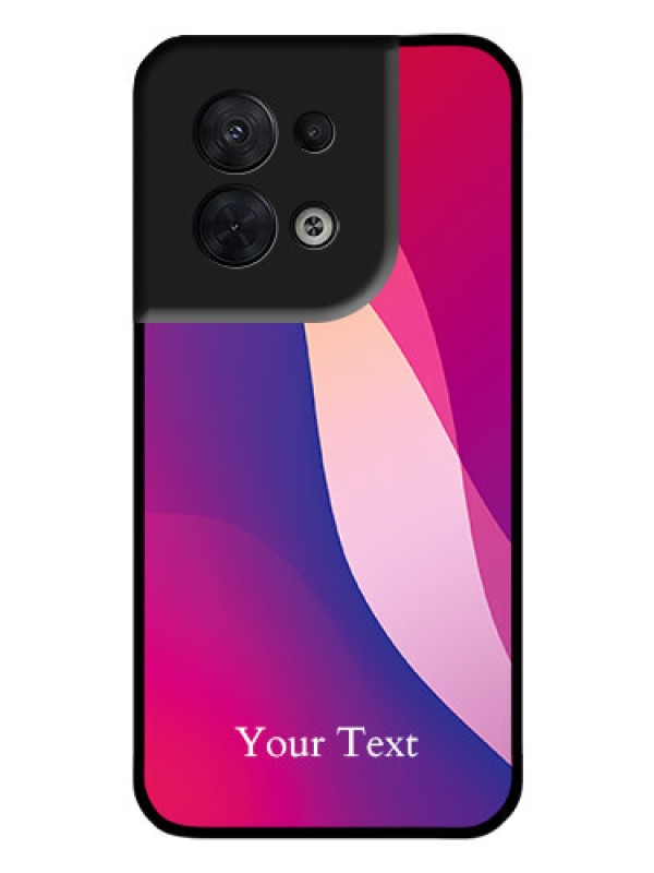 Custom Oppo Reno 8 5G Personalized Glass Phone Case - Digital abstract Overlap Design