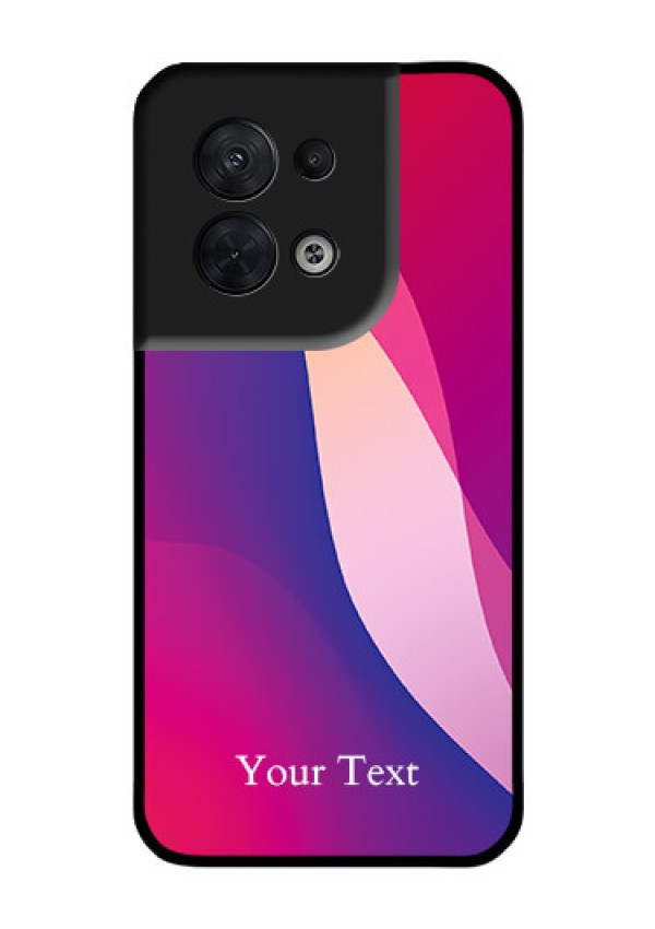Oppo Reno 8 5G Personalized Glass Phone Case - Digital abstract Overlap Design