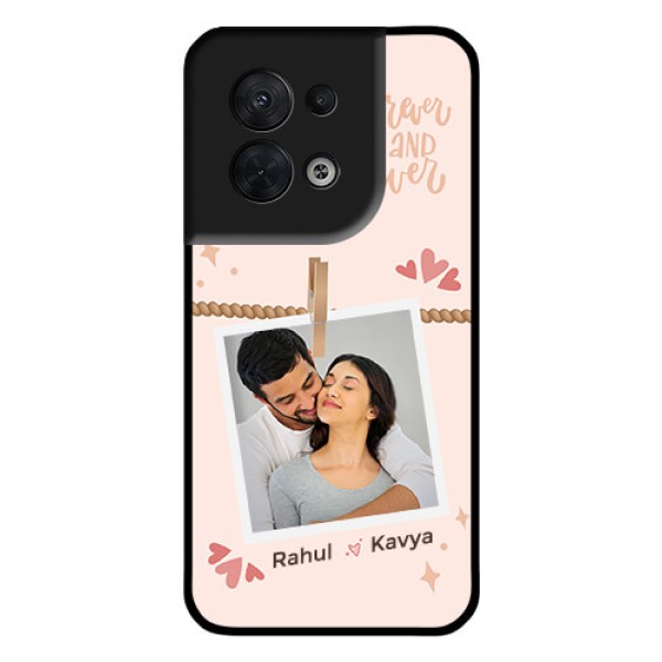 Oppo Reno 8 5G Custom Glass Phone Case - Forever and ever love Design Oppo Reno 8 5G Custom Glass Phone Case - Forever and ever love Design
