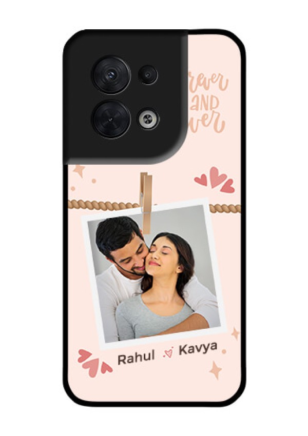 Oppo Reno 8 5G Custom Glass Phone Case - Forever and ever love Design