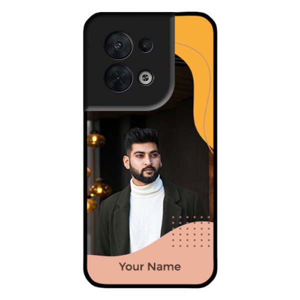 Oppo Reno 8 5G Personalized Glass Phone Case - Tri-coloured overlay design Oppo Reno 8 5G Personalized Glass Phone Case - Tri-coloured overlay design
